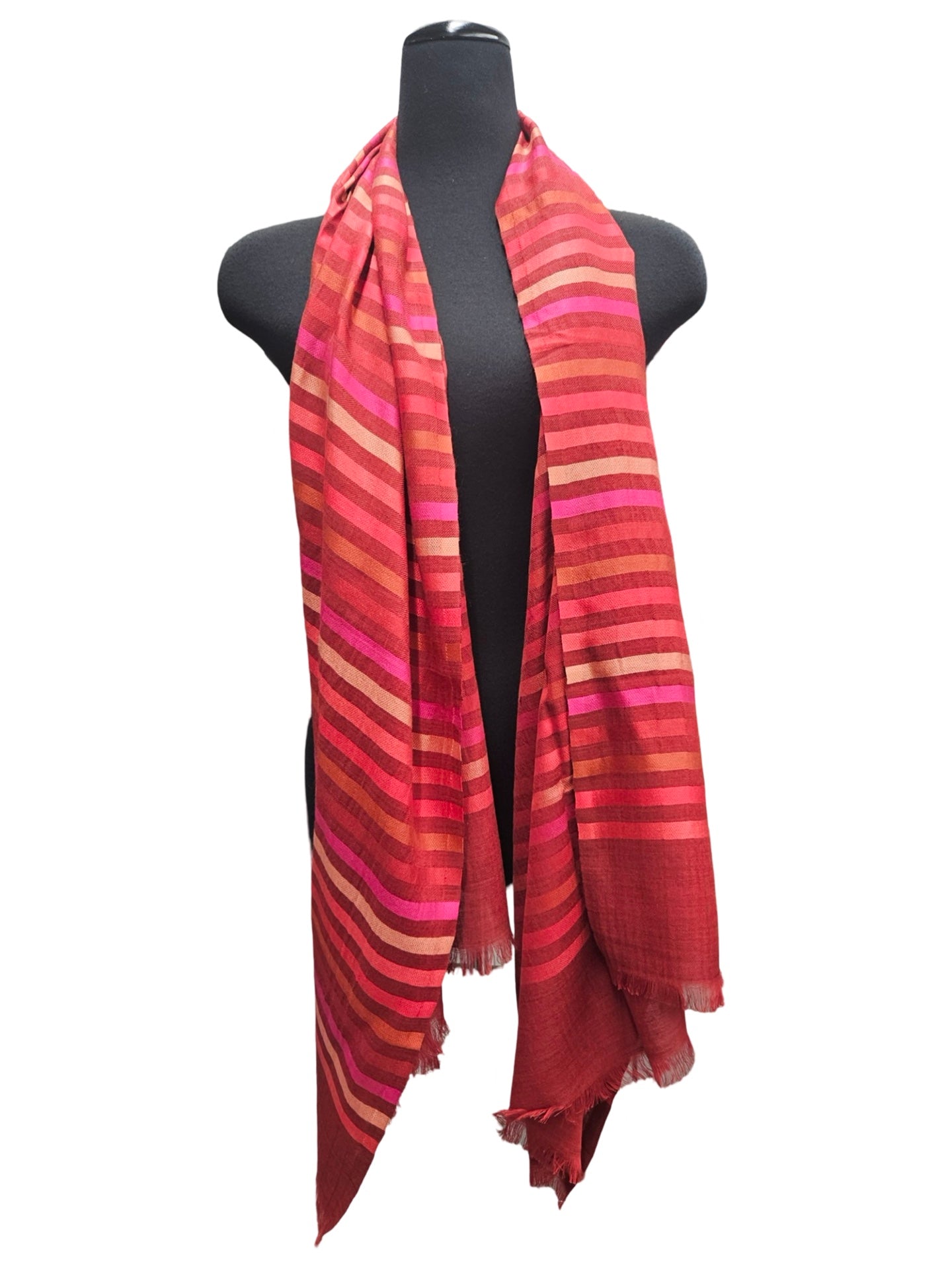 小物 \"Multi Coloured Scarf / BLACK\" Unique Multi Coloured Stripe Scarf – Lousje & Bean