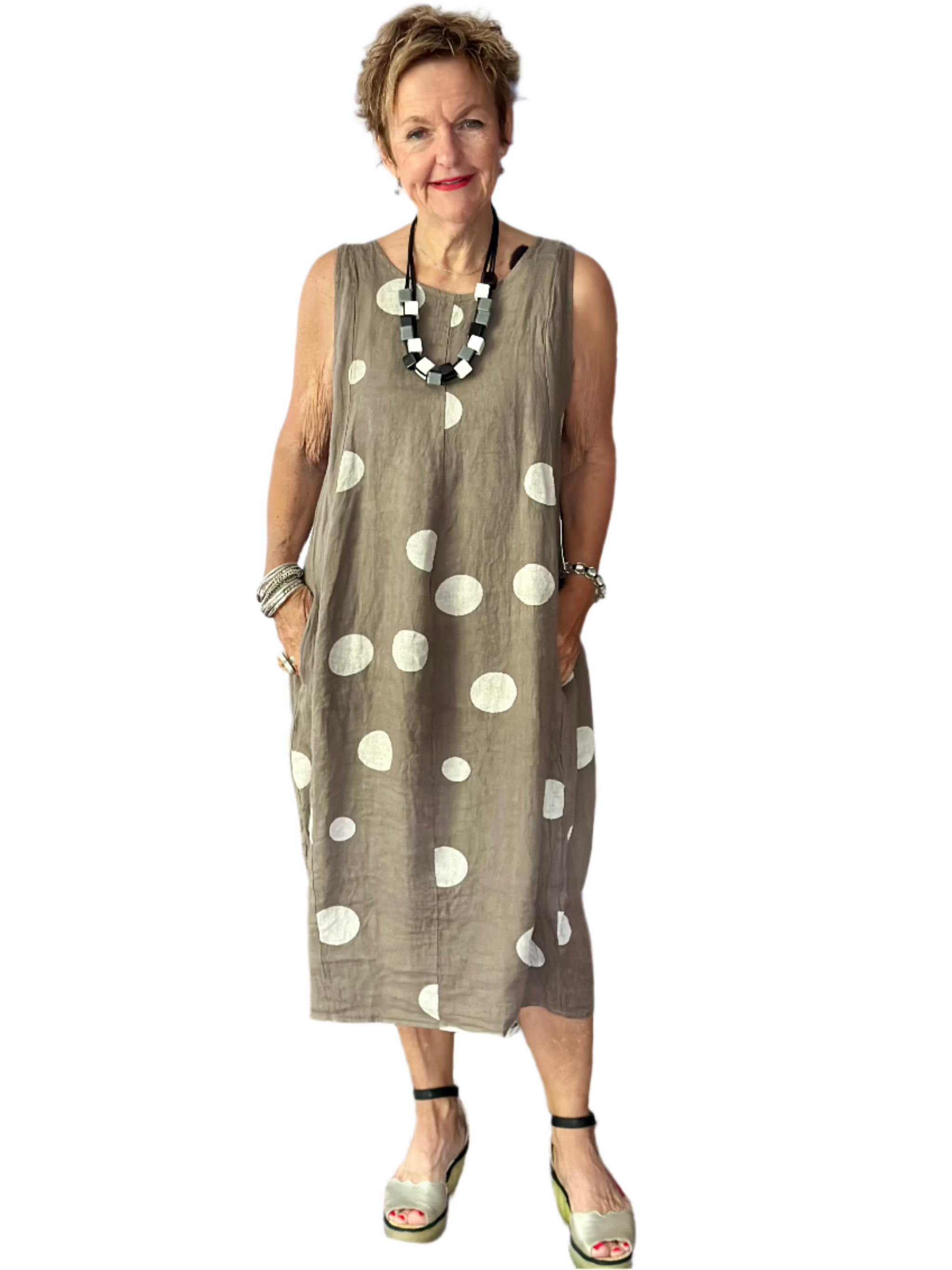 Me & Gee Midi Dots Tank Dress – Lousje & Bean